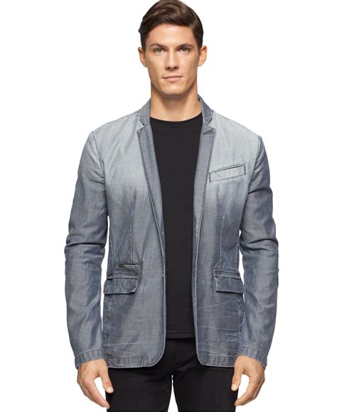 calvin klein denim blazer